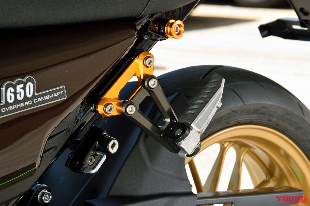 |ベビーフェイス Z650RSカスタム【軽量ツインのネオクラシック系Z。黄金のSPLパーツが彩る】