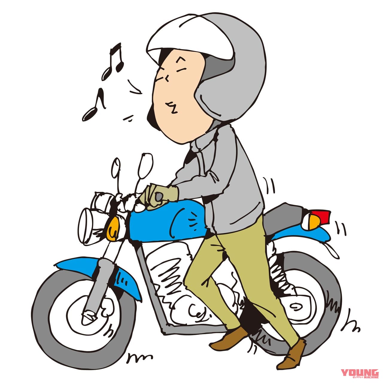 取り回しのイメージ|Q25:「腰で押す」? 重く感じない取り回し方を教えて!【30秒でわかる! バイクの疑問】