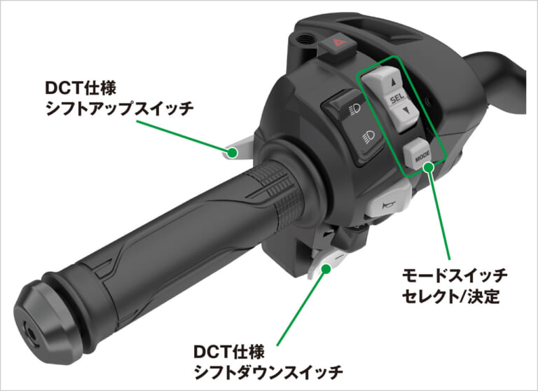 DCT車両の操作スイッチ|Q28:止まる時は1速ずつシフトダウンしたほうがいいの? エンブレは必要??【30秒でわかる! バイクの疑問】