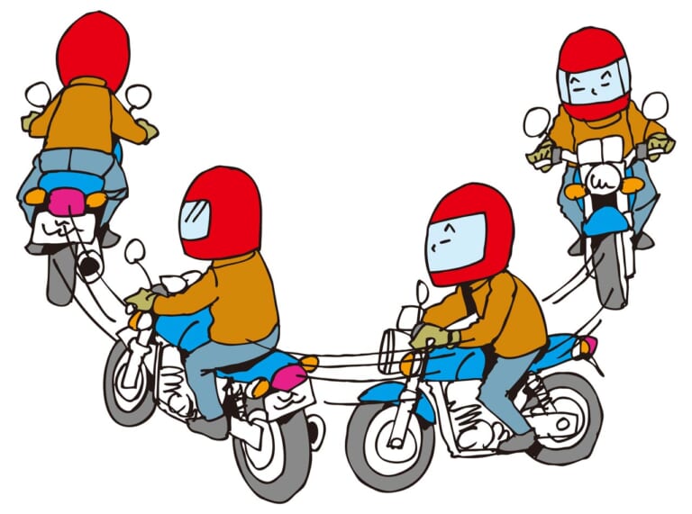 Uターンのイメージ|Q35:小回りが苦手……。Uターンの仕方を教えてっ!!【30秒でわかる! バイクの疑問】