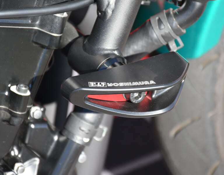 Z650RS用 レーシングスライダー(開発中)|【ヨシムラミーティング2022レポート】Z650RS用ストレート管が遂にお披露目! 世界耐久選手権の来期参戦についてもヨシムラに”動き”アリだ!!