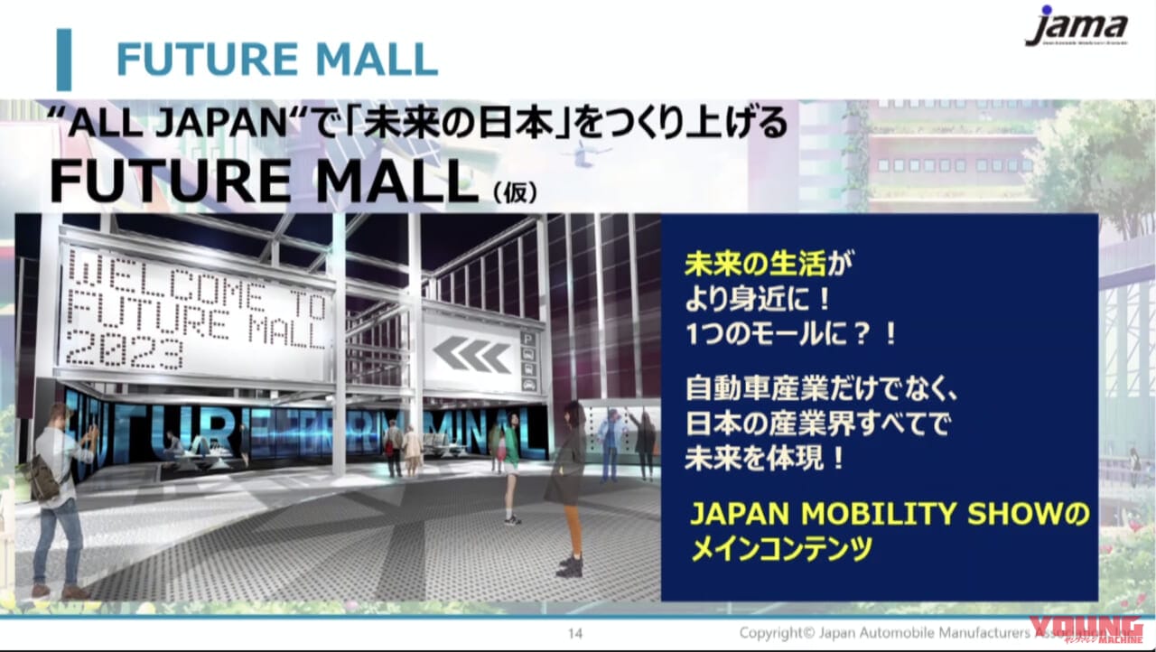 フューチャーモール|【未来の日本のカタチを示す】東京モーターショーが転生! 日本の力を結集した「ジャパンモビリティショー2023」開催へ