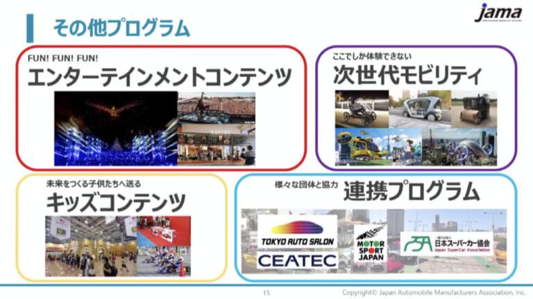 メイン以外のプログラム|【未来の日本のカタチを示す】東京モーターショーが転生! 日本の力を結集した「ジャパンモビリティショー2023」開催へ