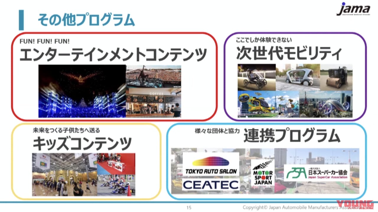 メイン以外のプログラム|【未来の日本のカタチを示す】東京モーターショーが転生! 日本の力を結集した「ジャパンモビリティショー2023」開催へ