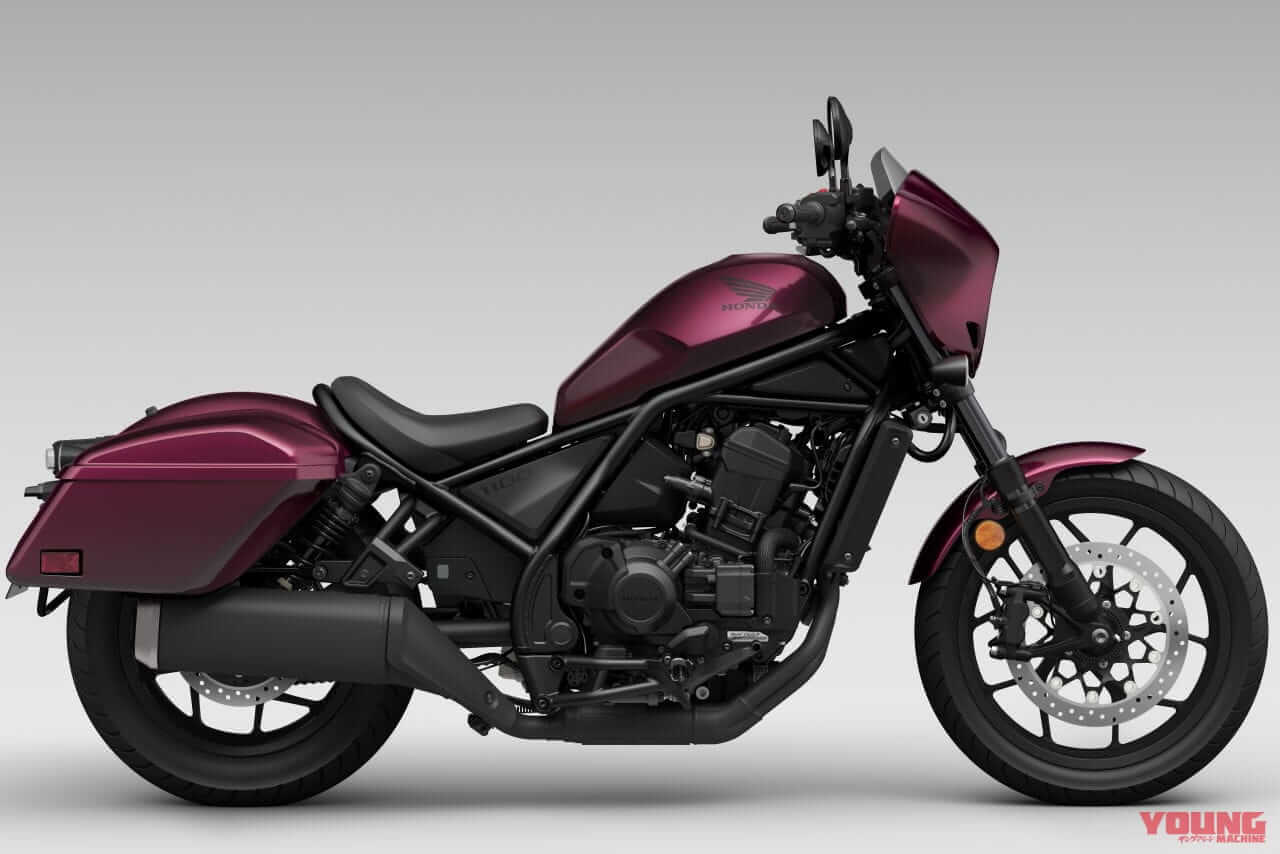 |ホンダ新型「レブル1100T」見参! 話題のツーリングバージョンはハーフフェアリングとパニア装備【海外】