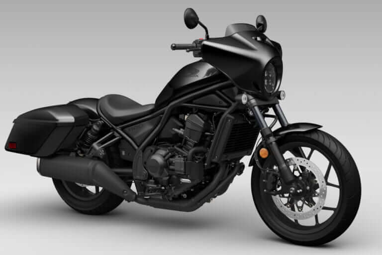 ホンダ|レブル1100T|北米仕様|2023年モデル|ホンダ新型「レブル1100T」見参! 話題のツーリングバージョンはハーフフェアリングとパニア装備【海外】