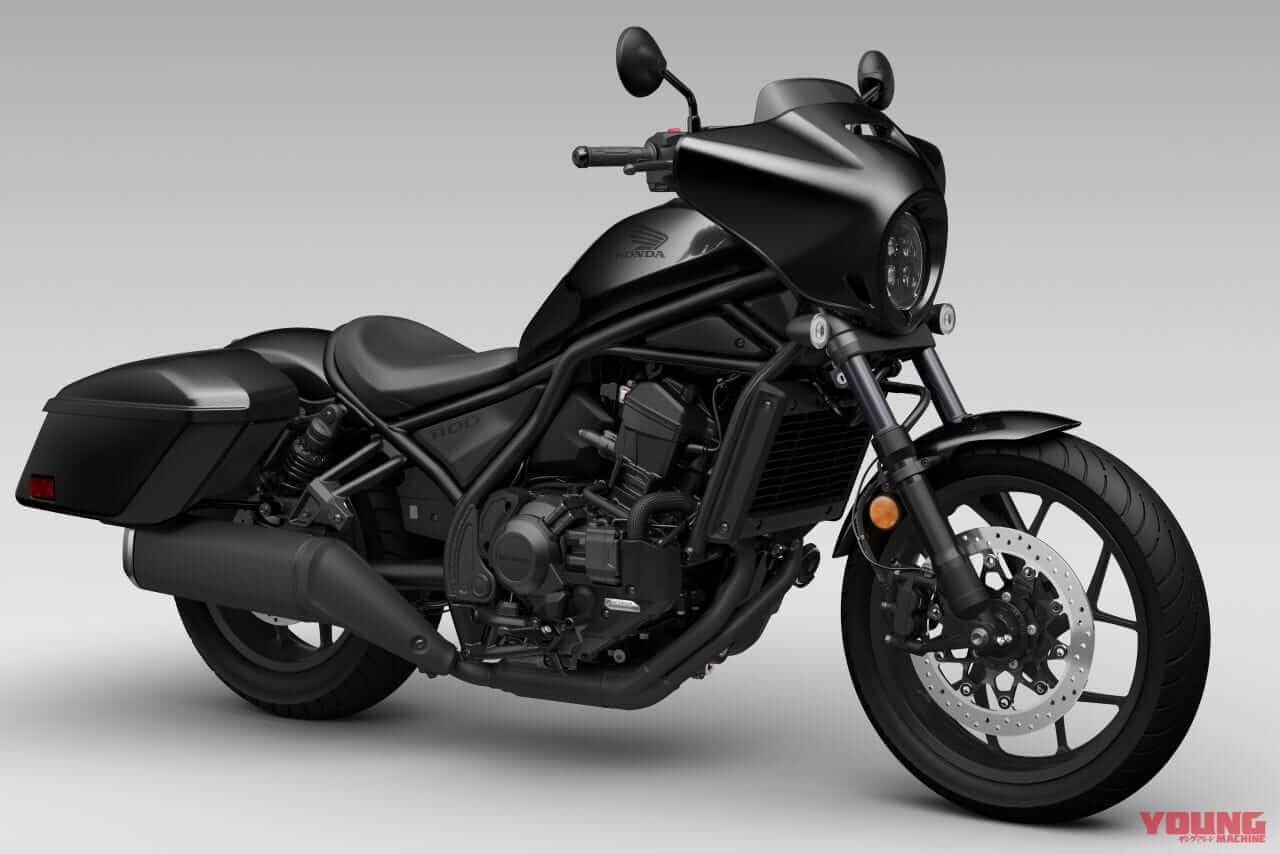 |ホンダ新型「レブル1100T」見参! 話題のツーリングバージョンはハーフフェアリングとパニア装備【海外】