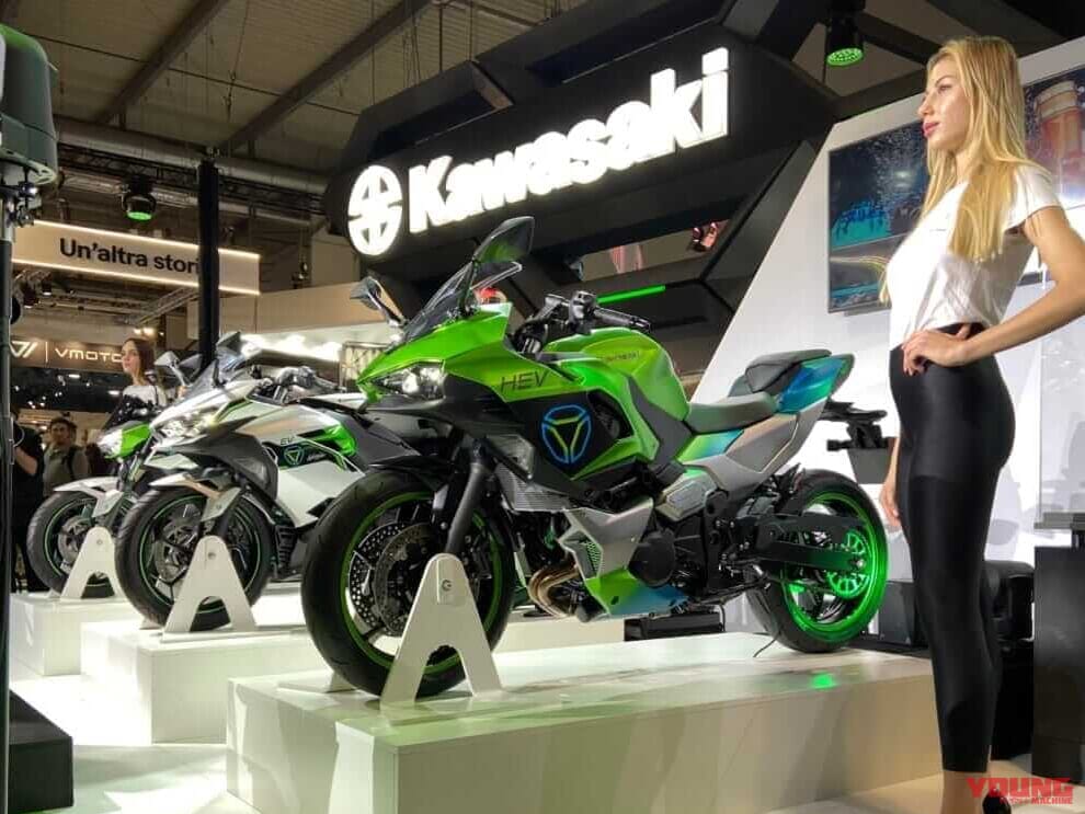 |やっぱりカワサキ無双! EVを2023年、ハイブリッドを2024年に発売しつつ…30機種ものガソリン車を投入する!?