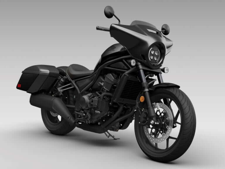 ホンダ|レブル1100T|欧州仕様|2023年モデル|ホンダ新型「レブル1100T」見参! 話題のツーリングバージョンはハーフフェアリングとパニア装備【海外】