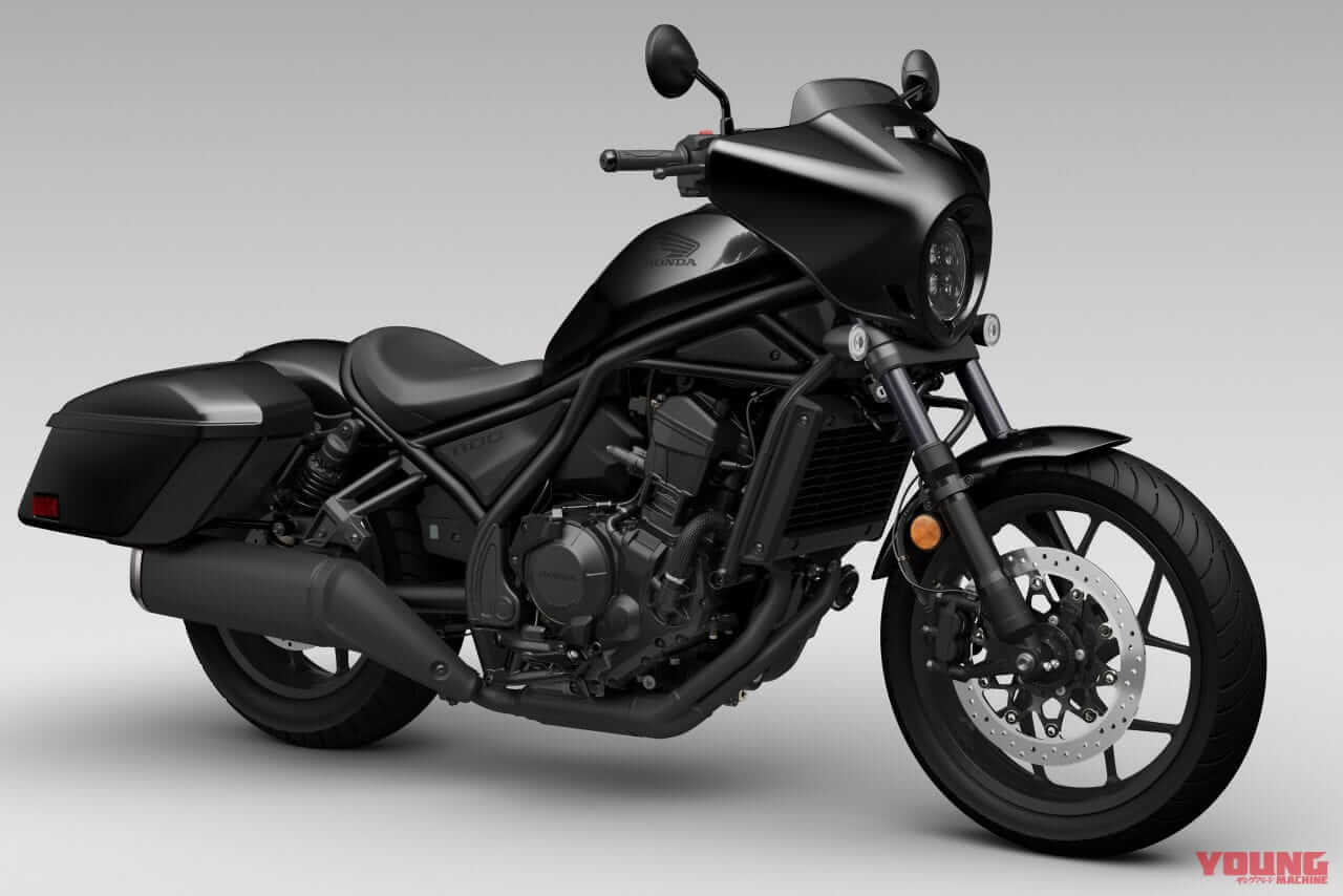 |ホンダ新型「レブル1100T」見参! 話題のツーリングバージョンはハーフフェアリングとパニア装備【海外】