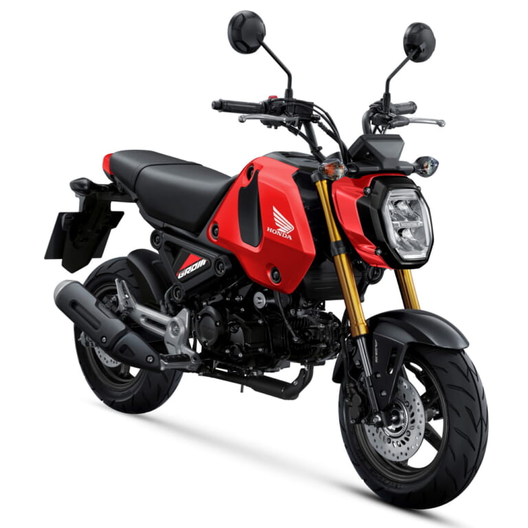 ホンダ|グロム|欧州仕様|2023年モデル|ホンダ「グロム」に新色! 大胆ロゴ&ゴールドホイールの“グレー”と個性強めの“ブルー”【欧州】