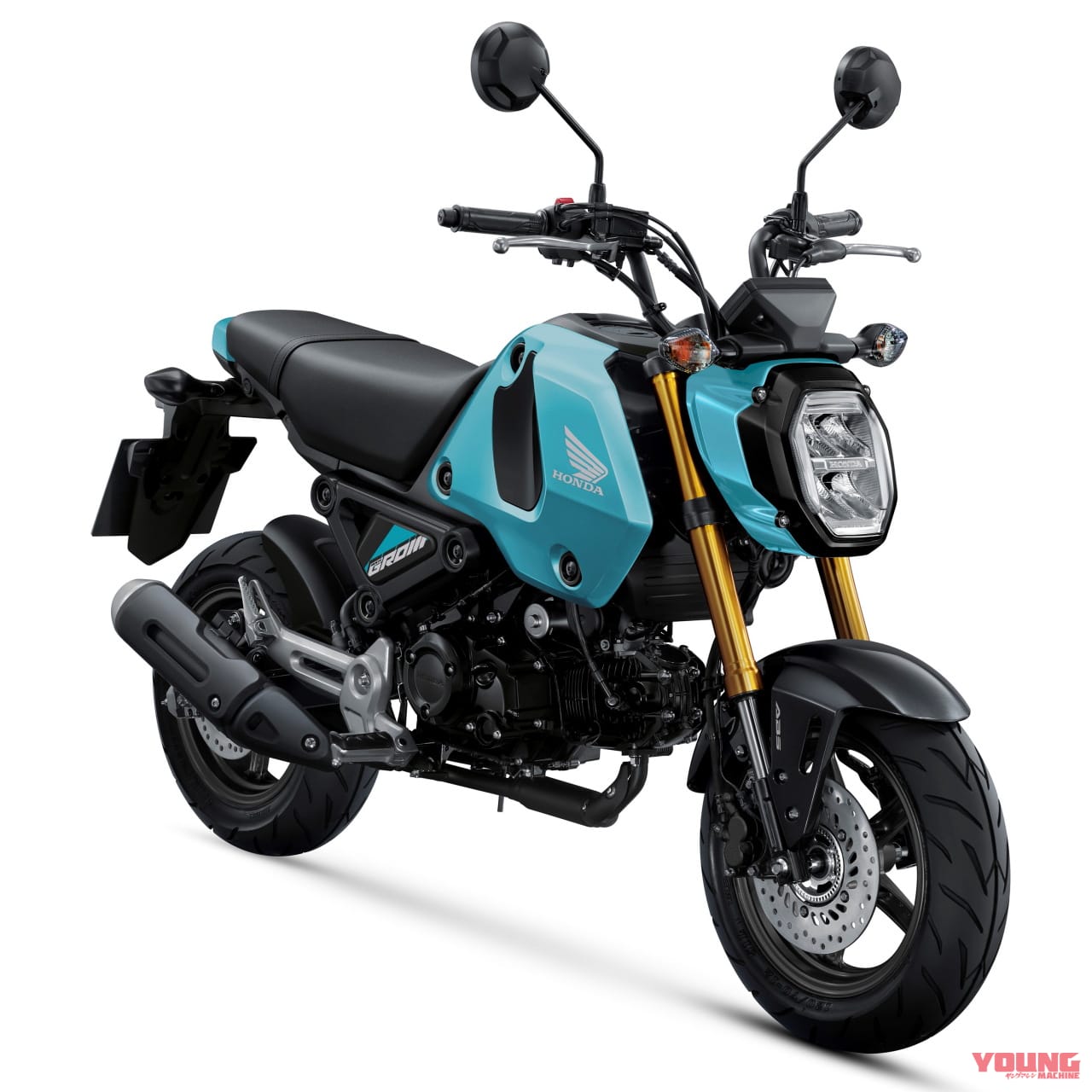 |ホンダ「グロム」に新色! 大胆ロゴ&ゴールドホイールの“グレー”と個性強めの“ブルー”【欧州】