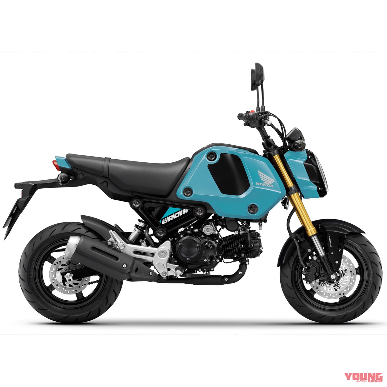 |ホンダ「グロム」に新色! 大胆ロゴ&ゴールドホイールの“グレー”と個性強めの“ブルー”【欧州】