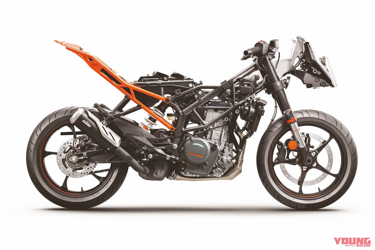 KTM RC390|フレーム|KTM 新型RC390 ディテール解説【400ccクラス随一のポテンシャル!】