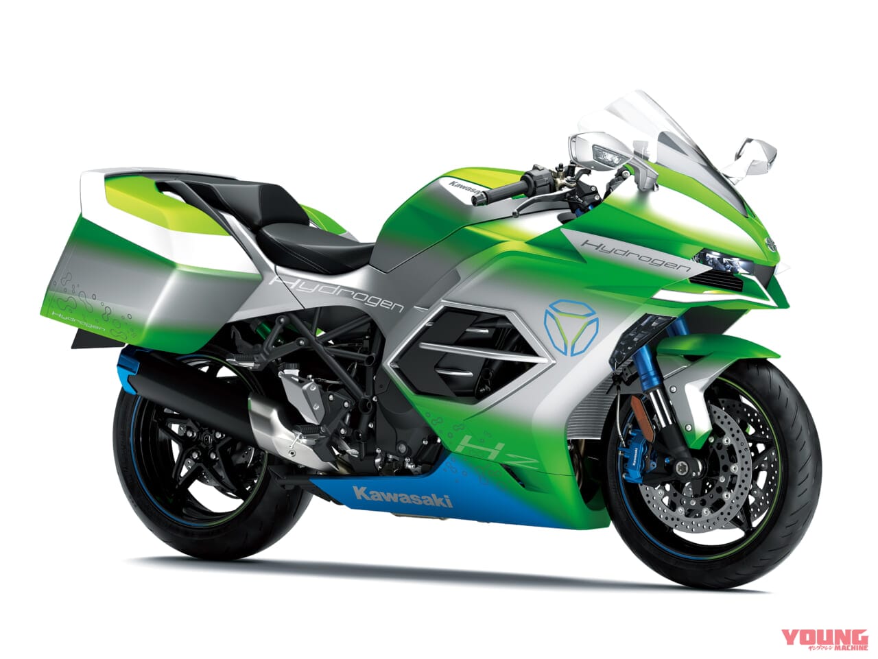 カワサキ|EICMA|水素エンジン||【続・カワサキ無双】パニアに水素、積んじゃうぜぇ〜! ミラノショーで水素エンジン車のイメージイラストを公開、2030年代初頭の実用化を目指す