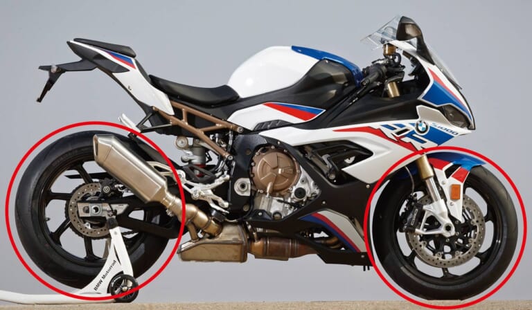 バネ下のイメージ|Q83:よく聞くバネ下重量の低減…。バネ下ってどこ? なぜ軽いほうがいいの??【30秒でわかる! バイクの疑問】