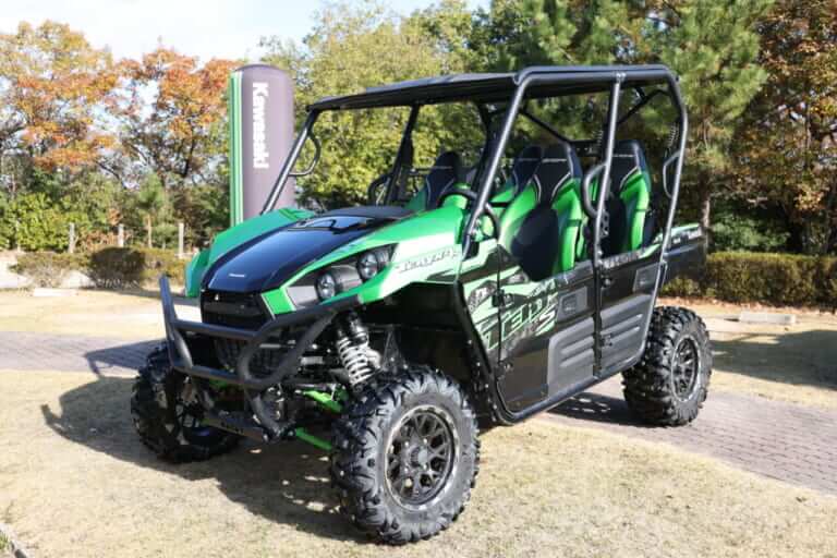 カワサキ|オフロード4輪|テリックス|4S LE|【試乗速報】ヌルヌル&ヒタヒタ! カワサキのオフロード4輪「テリックス/ミュール」は、サスペンションの動きがヤバい乗り物だ!!