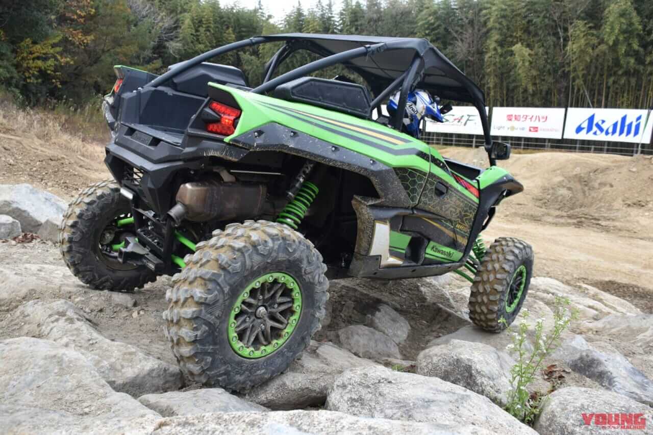 |【試乗速報】ヌルヌル&ヒタヒタ! カワサキのオフロード4輪「テリックス/ミュール」は、サスペンションの動きがヤバい乗り物だ!!