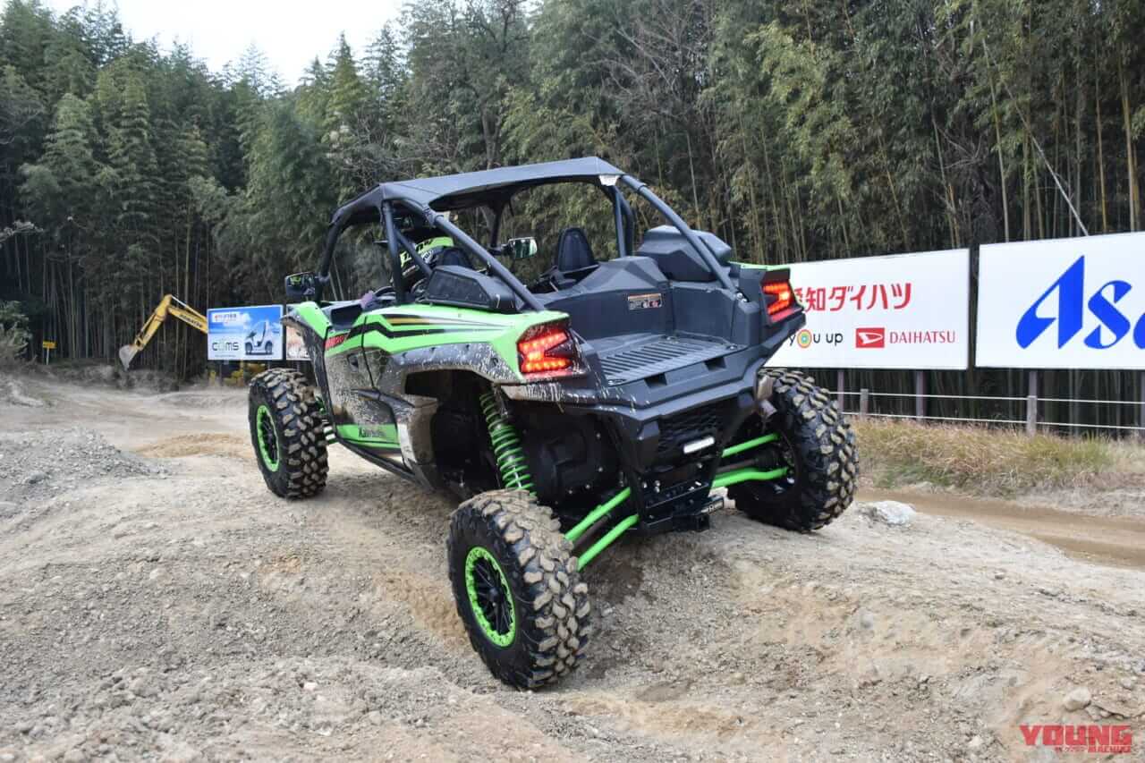 |【試乗速報】ヌルヌル&ヒタヒタ! カワサキのオフロード4輪「テリックス/ミュール」は、サスペンションの動きがヤバい乗り物だ!!