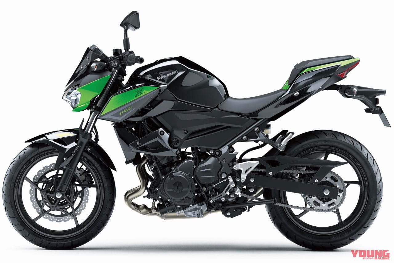 カワサキ|Z250|2023年モデル|カワサキ「Z250」が新排出ガス規制に適合! ニューカラーはライムグリーンの差し色【2/15発売】