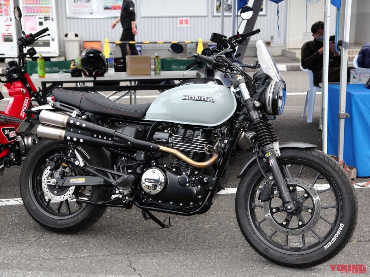 2本出しアップマフラーがカッコイイ! 鈴鹿で見つけたGB350Sカスタム【TSR編】