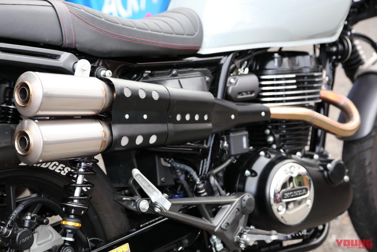 TSR|GB350S|カスタム|2本出しアップマフラーがカッコイイ! 鈴鹿で見つけたGB350Sカスタム【TSR編】