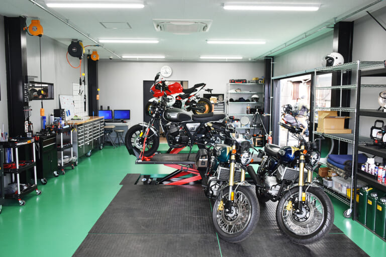 整備ゾーン|【GPX千葉の新店舗オープン!】お披露目イベントではGPXジャパン社長が「今までにない新型車を3月に発表」と明言!