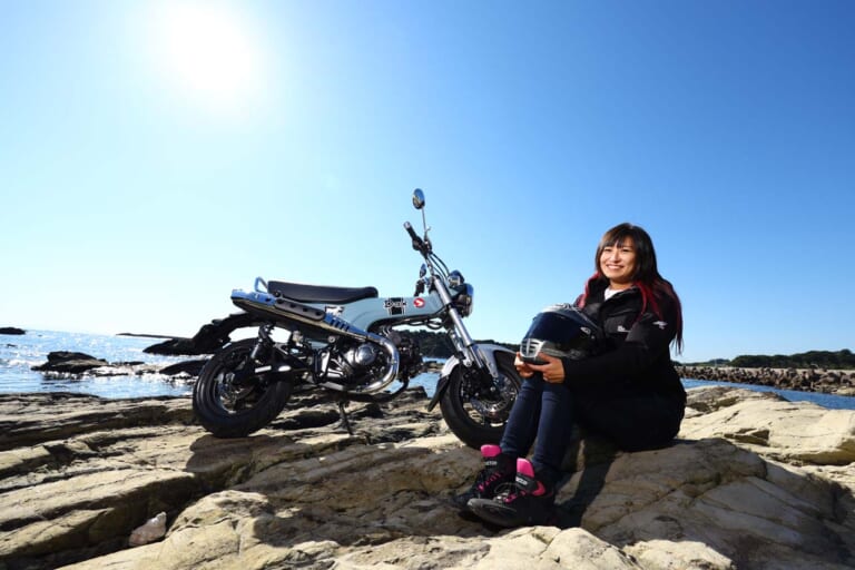 レーシング女子岡崎静夏が じっくり乗ってみました！【Dax 125編】まさにダックス！　一緒にお散歩に行きたくなるね！