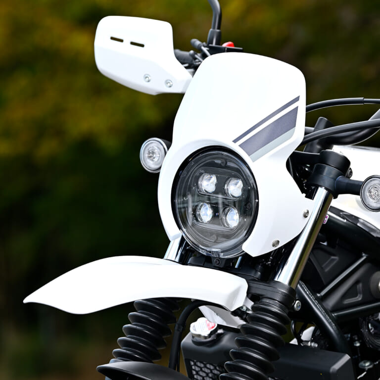 ホンダ CL250|ヘッドライトバイザー|ホンダ新型 CL250/500 早くもカスタム車登場!【旅とオフロードをテーマに続々】