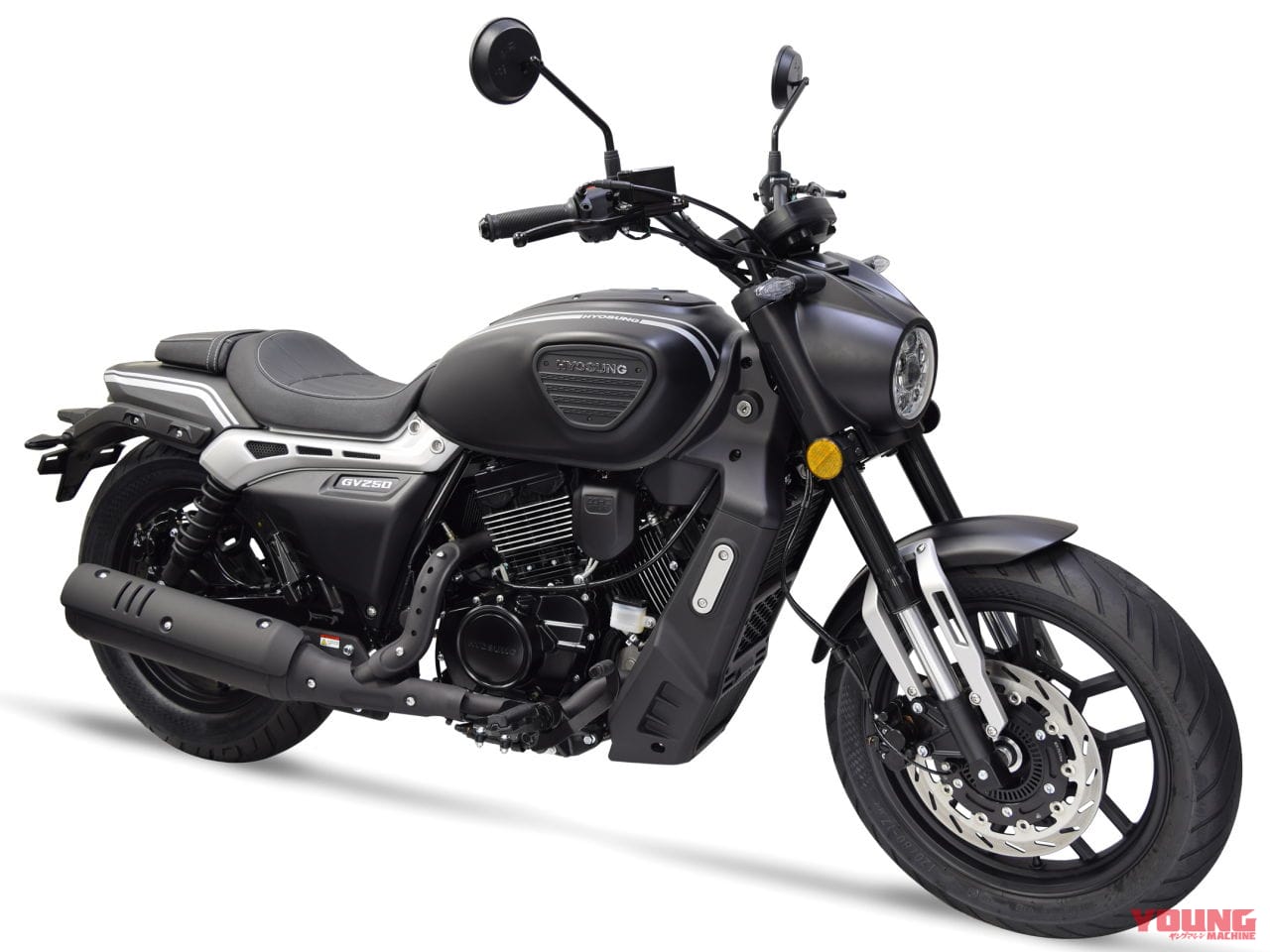 |約64万円の軽二輪・Vツイン搭載クルーザー! ヒョースンが「GV250DRA」を4月に発売決定