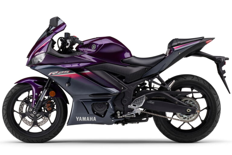 ヤマハ|YZF-R25 ABS|2023年モデル|ヤマハ「YZF-R25」に’90年代っぽい新色パープルが登場! ブルー&ブラックは継続で2/22発売