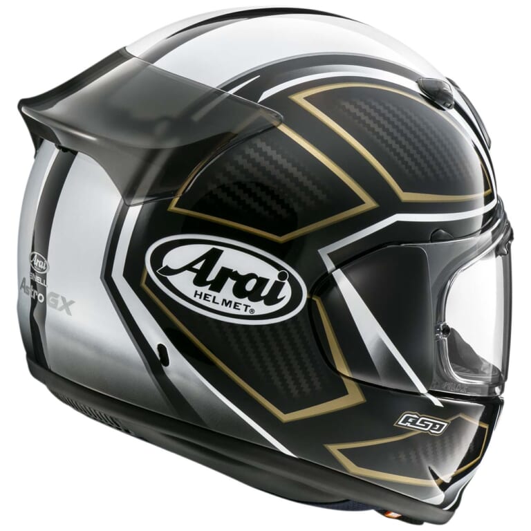 Arai ASTRO-GX SPINE|アライがカーボン柄を生かした新デザイン「アストロGX スパイン」を4月上旬に発売