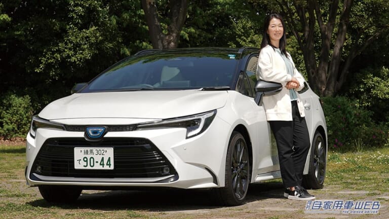 まるも亜希子の「家族のクルマ選び!」ラゲッジは最大奥行き1,935mm！長い荷物もしっかり詰める【トヨタ カローラツーリング】＜YMクルマ部＞