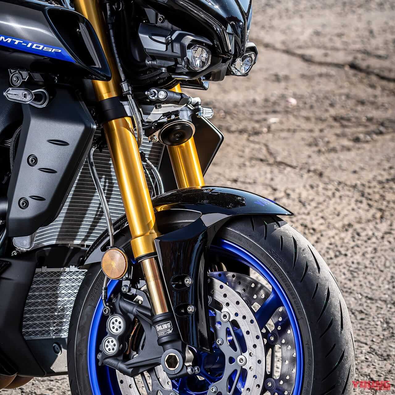 ヤマハMT-10SP ABS|オーリンズ フロントサスペンション|ヤマハMT-10SP ABS試乗インプレッション【強心臓が手中に。究極の電子制御】