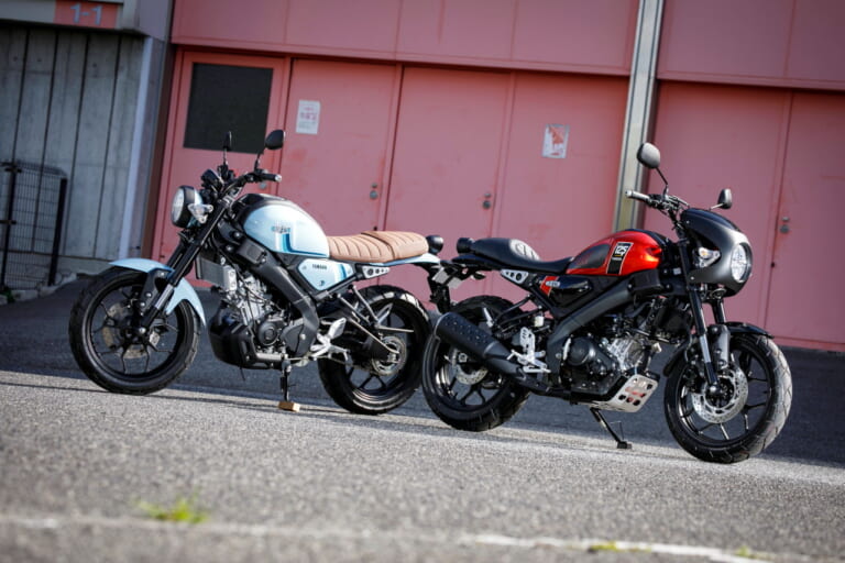 ヤマハ|XSR125|【XSR125、YZF-R125/R15、MT-125詳報】ヤマハ125軍団のカラバリ判明、ライポジ&足着きが最もラクなのは……?