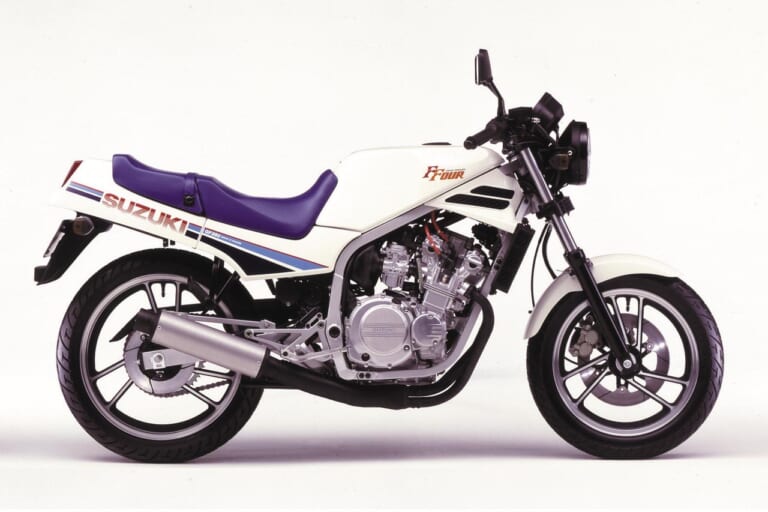 スズキ GF250|「超ショートストローク250cc直4」1987スズキGSX-R250:過激さマシマシのR250Rも【ニッポン旧車列伝】
