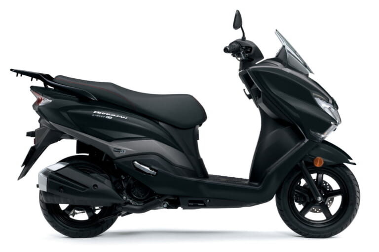 2024 SUZUKI BURGMAN STREET125EX マットブラックメタリックNo.2|スズキ バーグマンストリート125EX〈いま国内で買える新型バイクカタログ|原付二種(125-51cc)〉