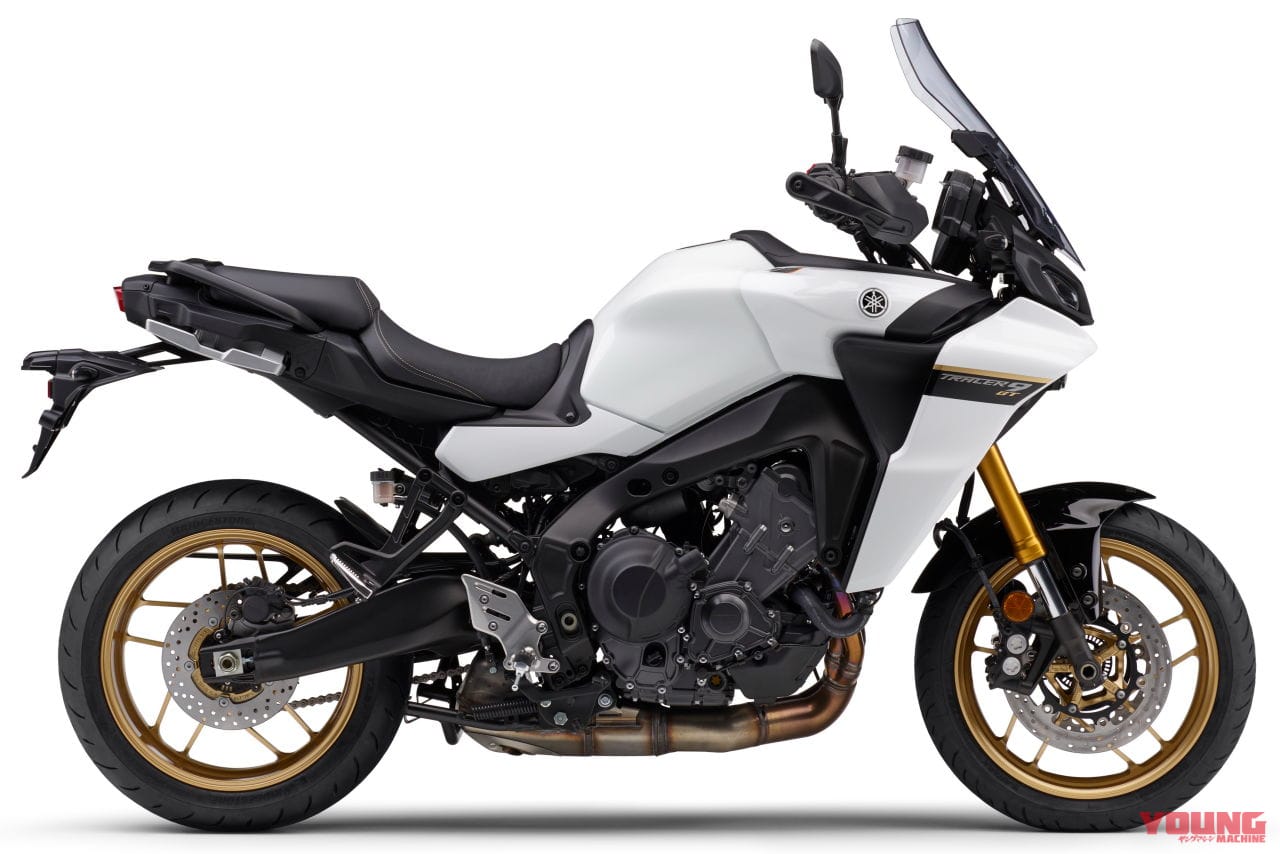 |150万円切りをキープしてヤマハ「トレーサー9 GT」の2023年モデルが登場! モノクローム調に金のホイール&フォークで質感を表現