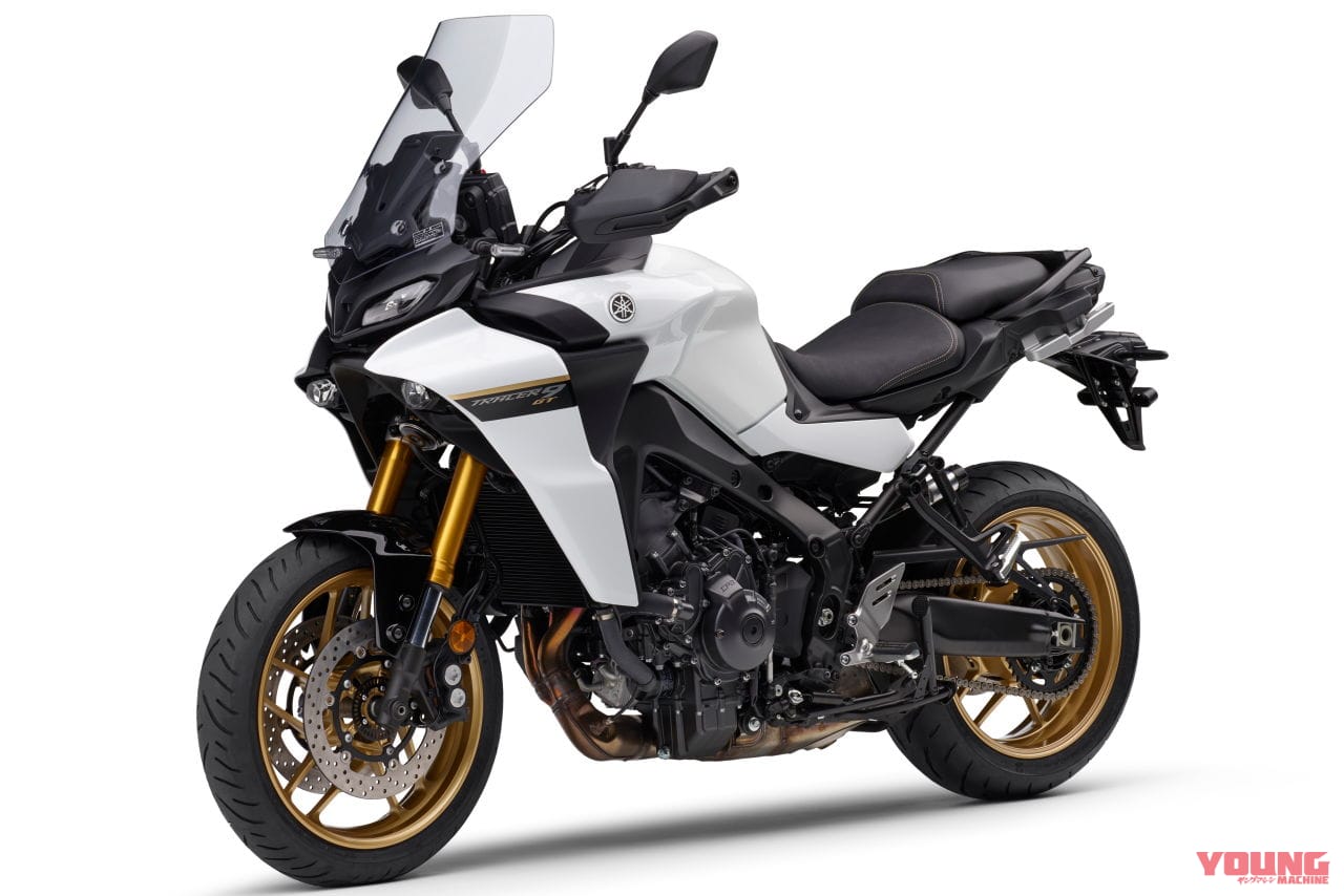 |150万円切りをキープしてヤマハ「トレーサー9 GT」の2023年モデルが登場! モノクローム調に金のホイール&フォークで質感を表現