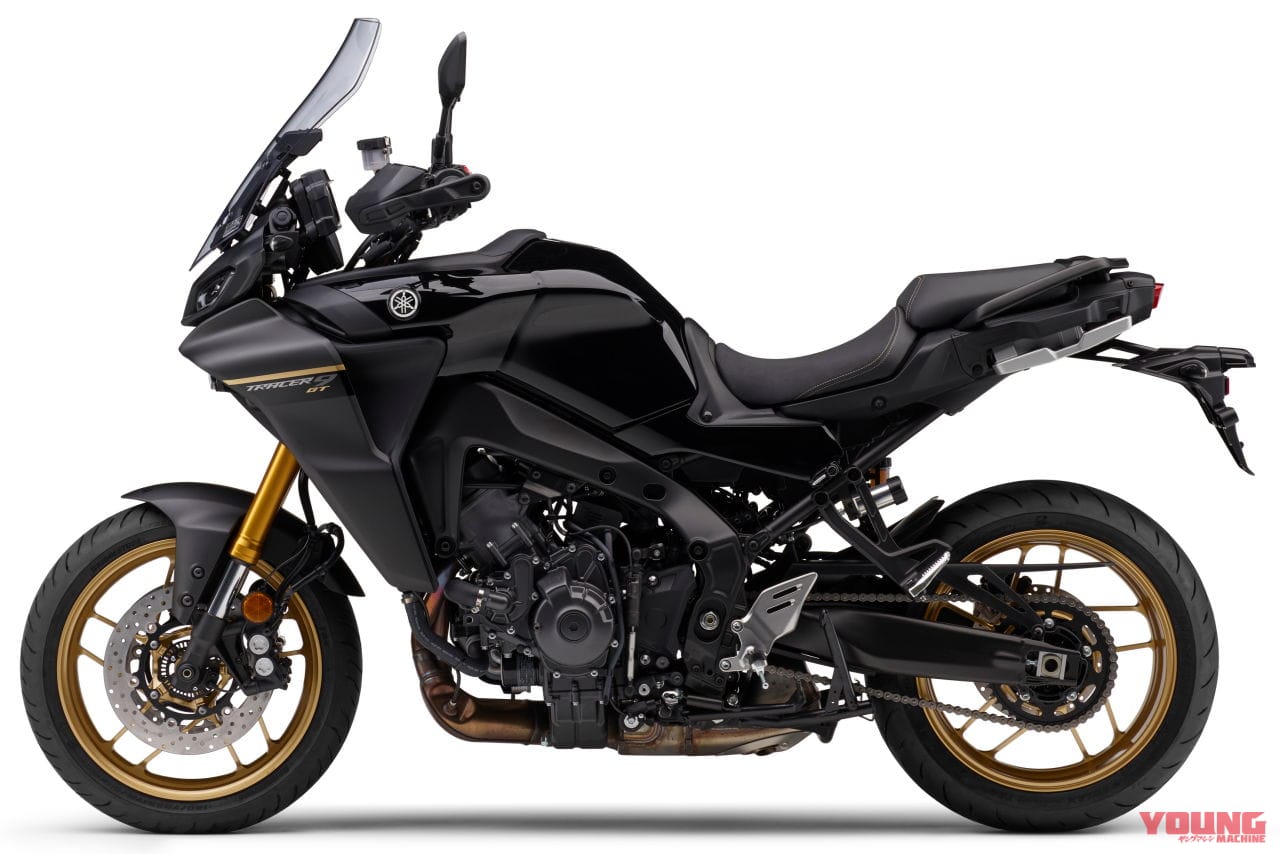 |150万円切りをキープしてヤマハ「トレーサー9 GT」の2023年モデルが登場! モノクローム調に金のホイール&フォークで質感を表現