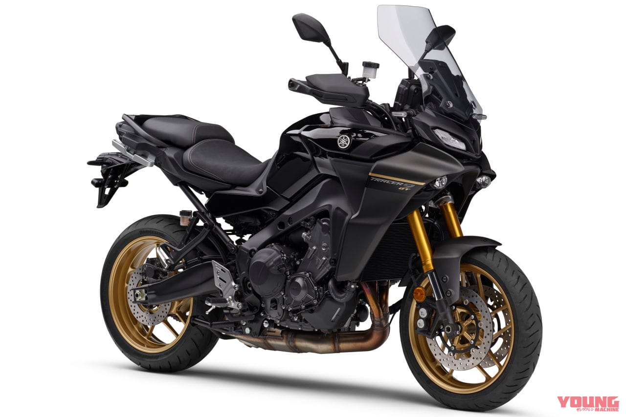 |150万円切りをキープしてヤマハ「トレーサー9 GT」の2023年モデルが登場! モノクローム調に金のホイール&フォークで質感を表現