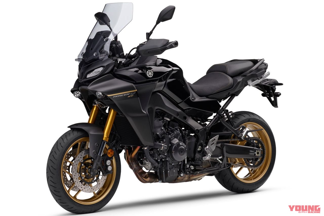 |150万円切りをキープしてヤマハ「トレーサー9 GT」の2023年モデルが登場! モノクローム調に金のホイール&フォークで質感を表現