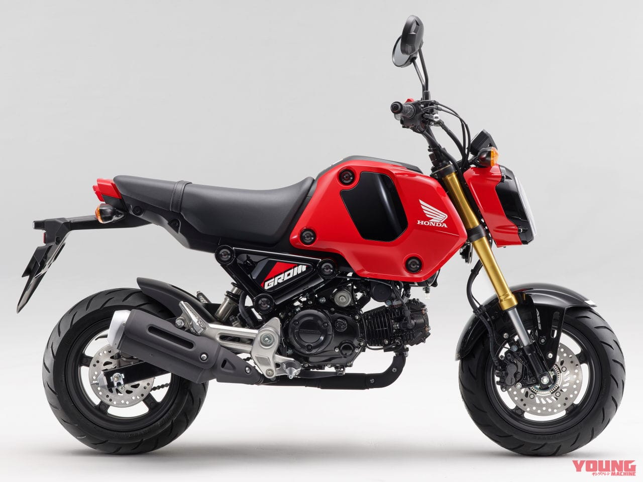 ホンダ|グロム|2023年モデル|ホンダ「グロム」にニューカラー登場! 赤いウイングマークのアステロイドブラックメタリックが新鮮 令和2年排出ガス規制にも適合