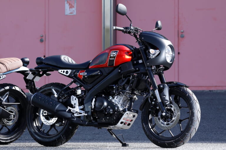 ヤマハ|XSR125|カスタム|ロケットカウルにシフターも販売確定! ヤマハ125軍団はアクセサリーも超充実【XSR125、YZF-R125/R15、MT-125詳報】