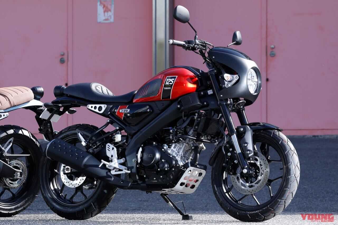 ヤマハ|XSR125|カスタム|ロケットカウルにシフターも販売確定! ヤマハ125軍団はアクセサリーも超充実【XSR125、YZF-R125/R15、MT-125詳報】