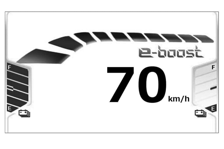 カワサキ・ハイブリッド&EV|「eブースト」でガツンと超加速! カワサキ電動&ハイブリッドのメーターが見えた!