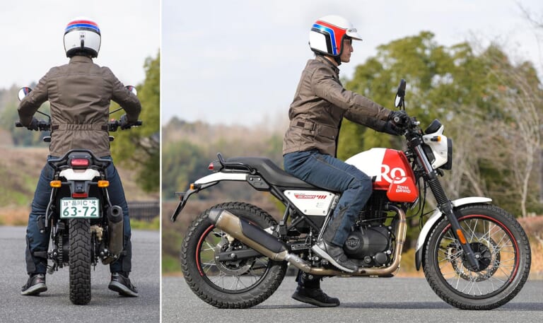 ロイヤルエンフィールド スクラム411|ライディングポジション|ロイヤルエンフィールド スクラム411試乗インプレッション【フロント19インチ化で万能度アップ!】