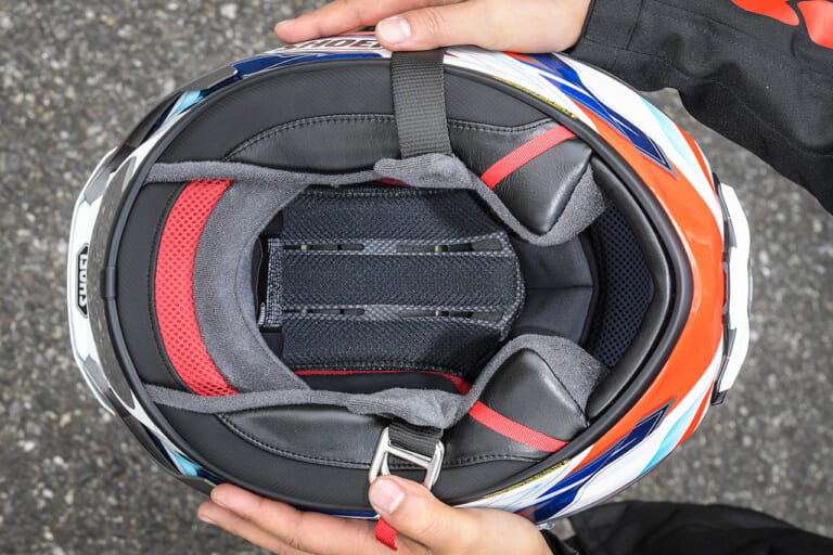 SHOEI X-Fifteen エスカレート|内装|SHOEI X-Fifteen エスカレート試用インプレッション【圧倒的な完成度、まさに最先端だ】