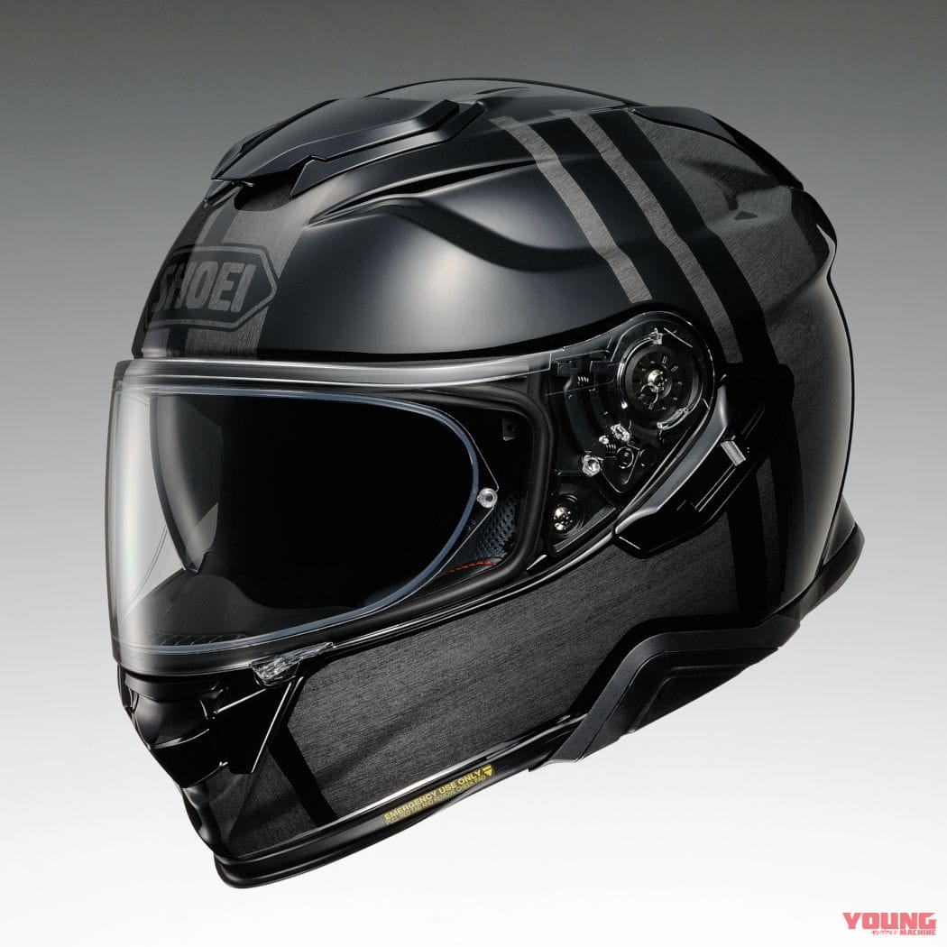 SHOEI|GTエアII グローリファイ|受注期間限定! SHOEI「GT-airII GLORIFY」は栄光をイメージしたスポーツストライプを現代風にアレンジ