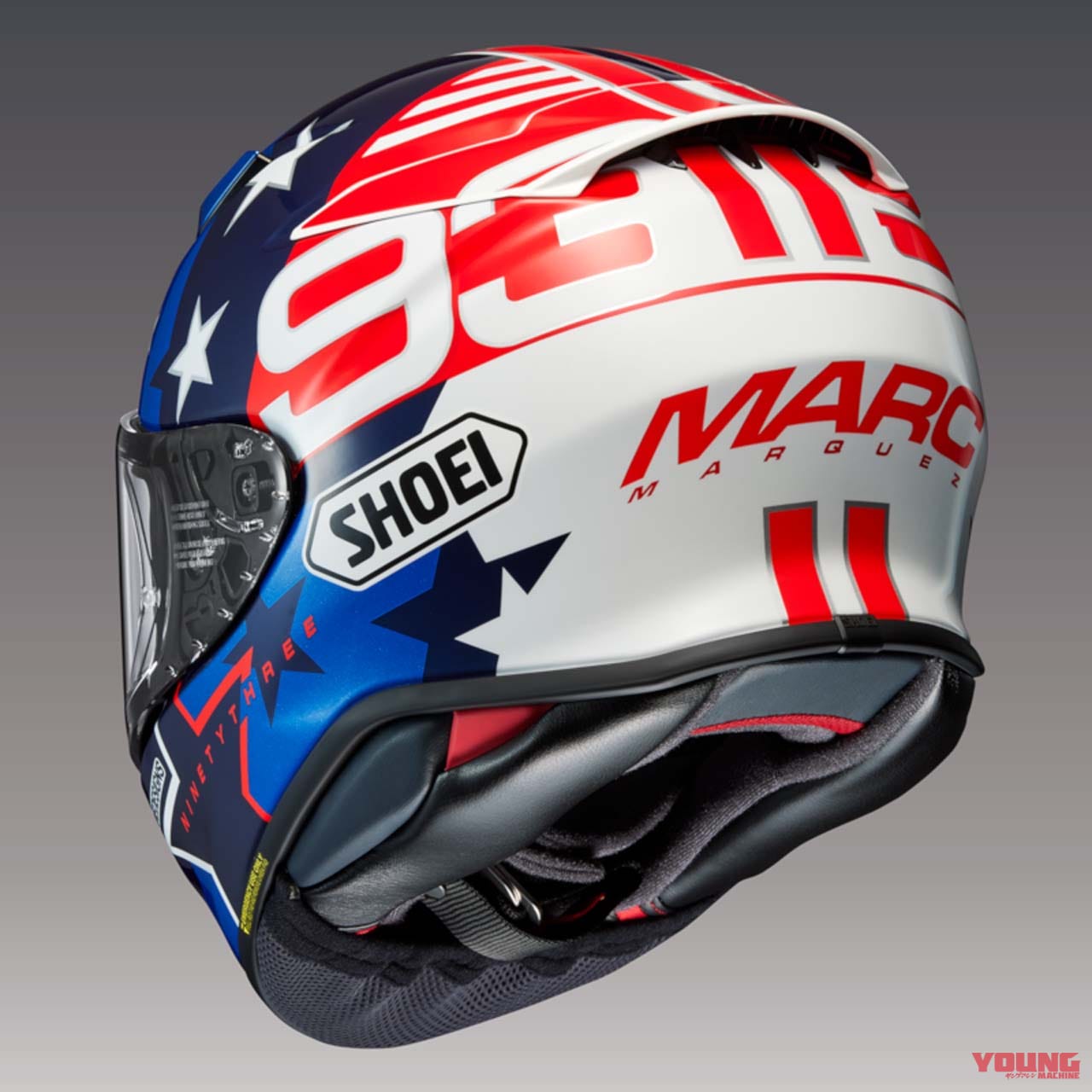 SHOEI Z-8 MARQUEZ AMERICAN SPIRIT|マルク・マルケスのアメリカズGP限定仕様! SHOEI「Z-8 マルケス・アメリカン・スピリット」登場